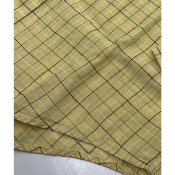 Brooks Brothers Men’s The Original Polo Shirt Linen Yellow Plaid Size Large - Picture 4 of 8